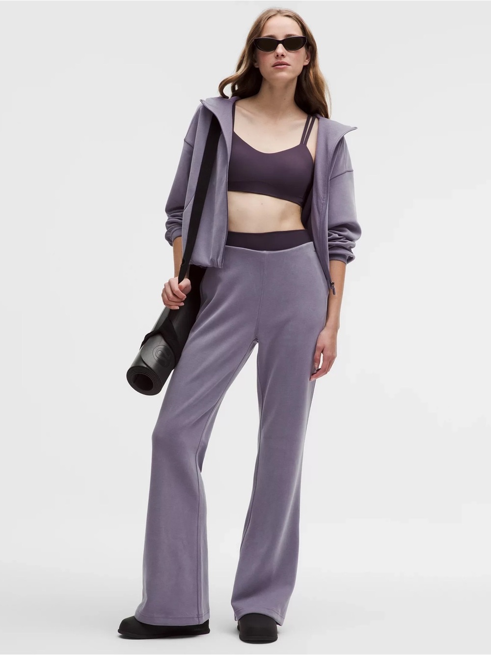 Lululemon Brushed Softstreme Mid-Rise Flared Pant *Regular Grape Mist XL GMST